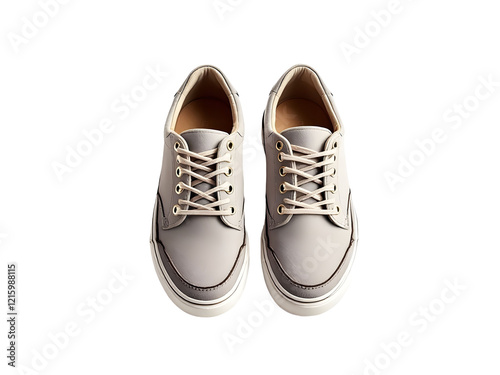 Classic sneakers sport shoes isolated on transparent background, Cut out