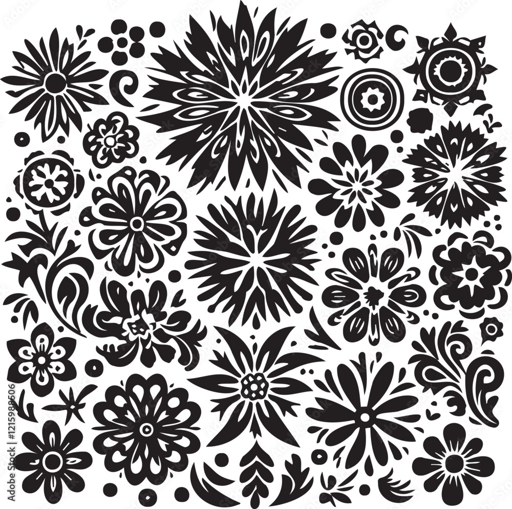 A delicate and elegant flower pattern icon, perfect for adding a touch of beauty and nature to your designs. Ideal for backgrounds, branding, packaging, or decorative elements. A delicate and elegant flower pattern icon, perfect for adding a touch of beauty and nature to your designs. Ideal for backgrounds, branding, packaging, or decorative elements.