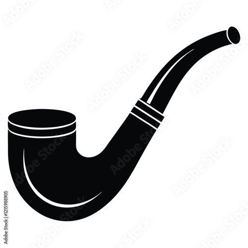 smoking pipe isolated on white background