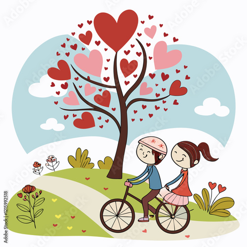 Valentines day holiday getting card with heart