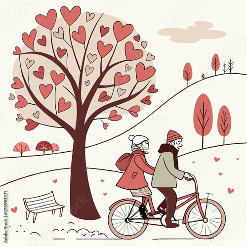 Valentines day holiday getting card with heart