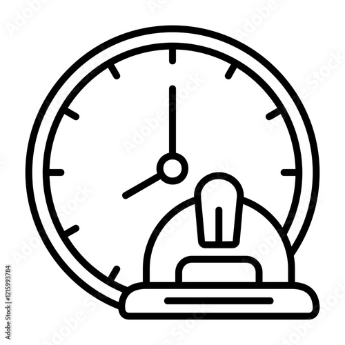 Clock (for work hours) Outline Style Icon