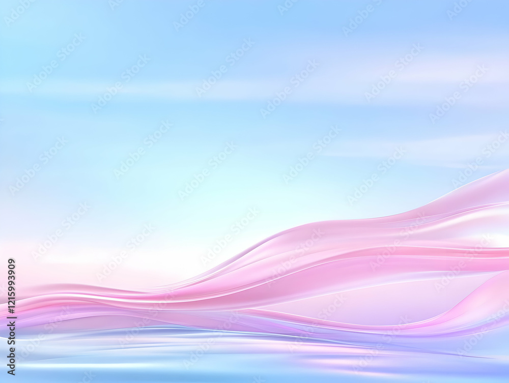 Fototapeta premium Abstract Pink Blue Wave Background Illustration