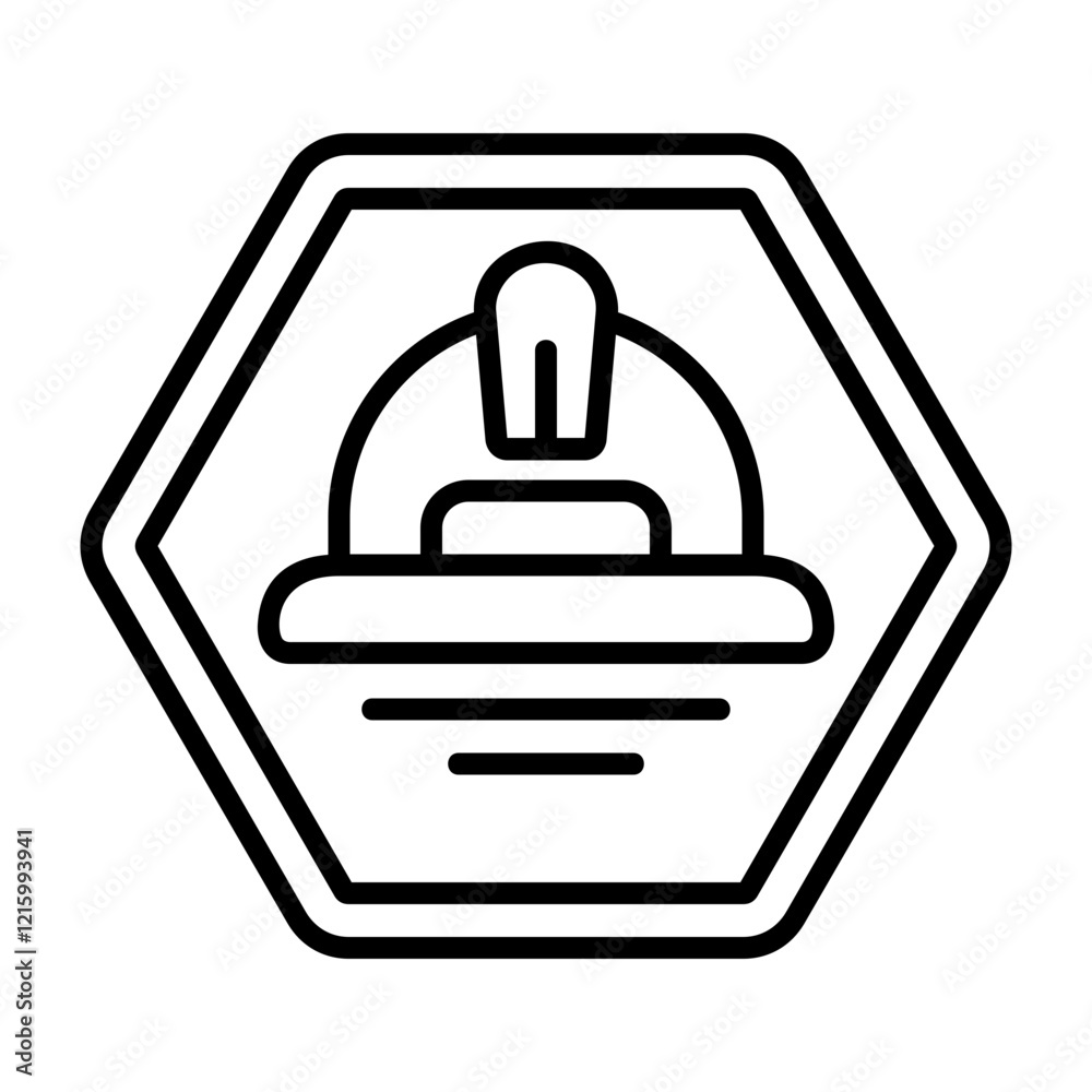 Safety Sign Outline Style Icon
