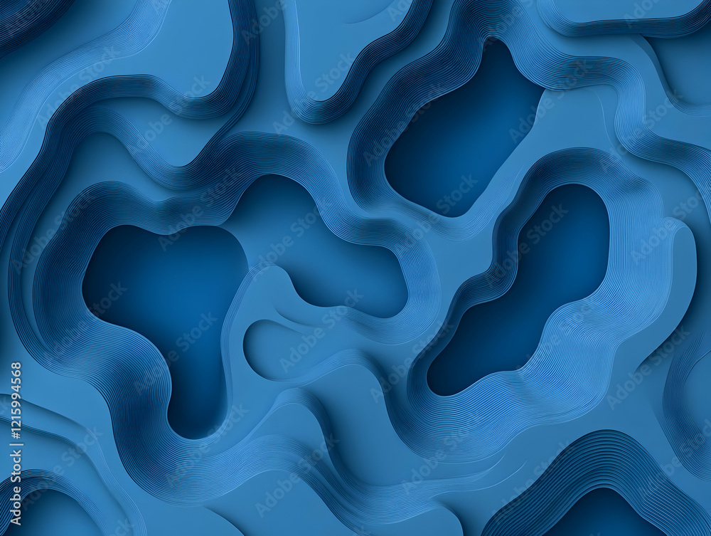 Abstract 3D Blue Wave Background Abstract 3D Blue Wave Background