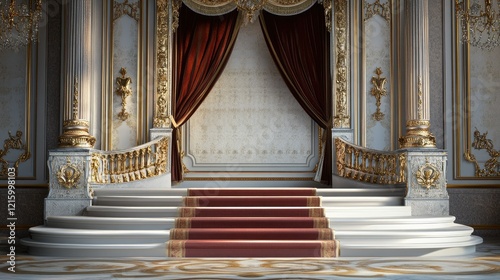 Grand Staircase in a Luxurious Palace Interior