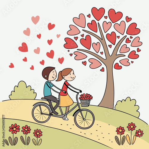 Valentines day holiday getting card with heart