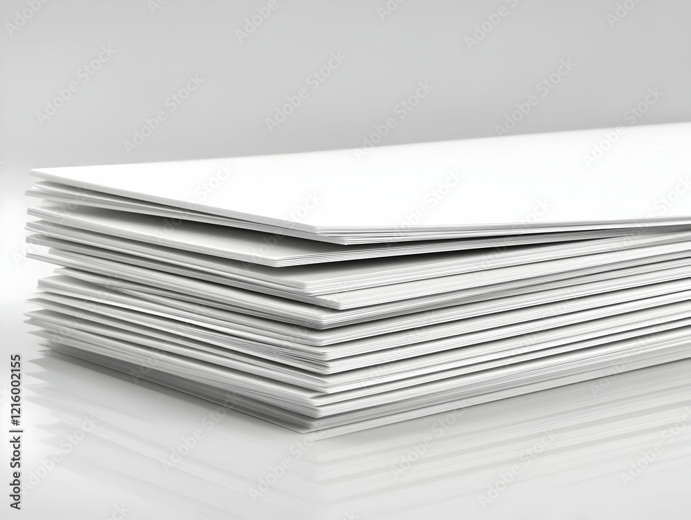 Stack of Blank Papers 3D Illustration Stack of Blank Papers 3D Illustration
