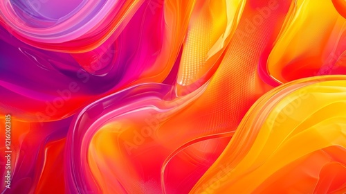 Abstract Swirling Orange Red and Purple Liquid Gradient Background