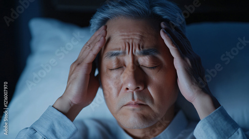 Elderly Asian men suffer from headaches and insomnia