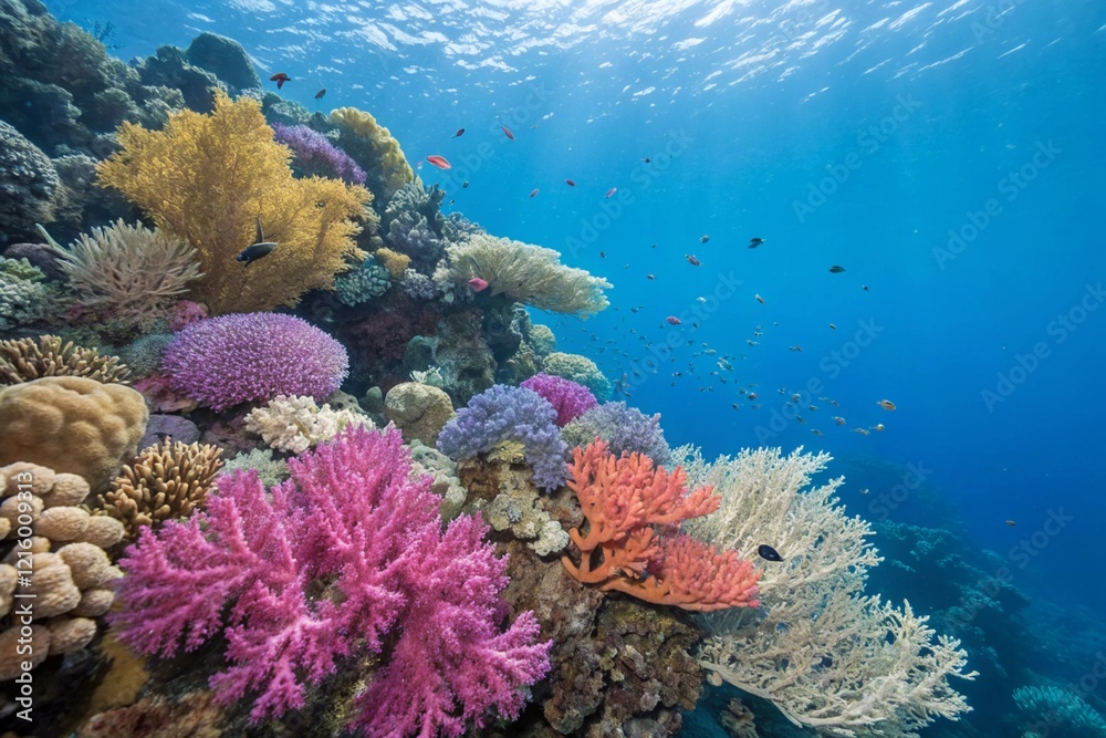 Obraz premium Colorful coral reef cut out