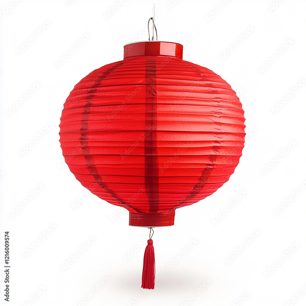 Obraz premium Chinese red lantern isolated on white background