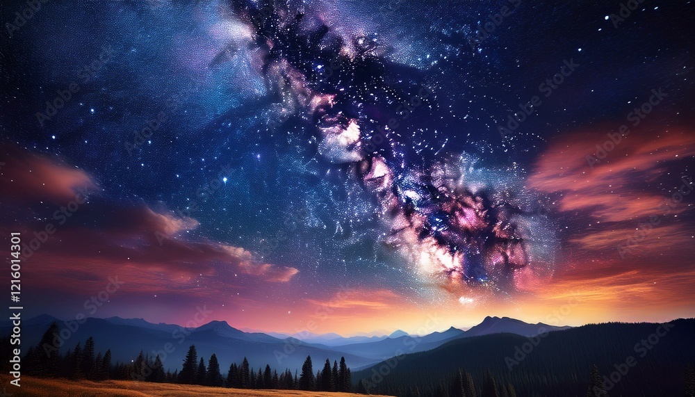 Fototapeta premium 星空と天の川の絶景