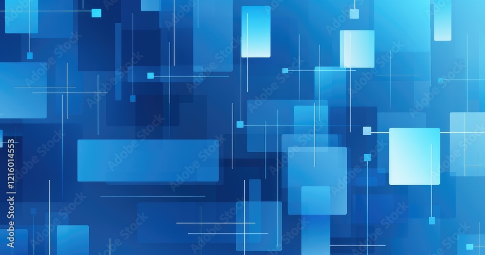 Abstract blue geometric background with varying rectangles and lines for digital design. Abstract blue geometric background with varying rectangles and lines for digital design.