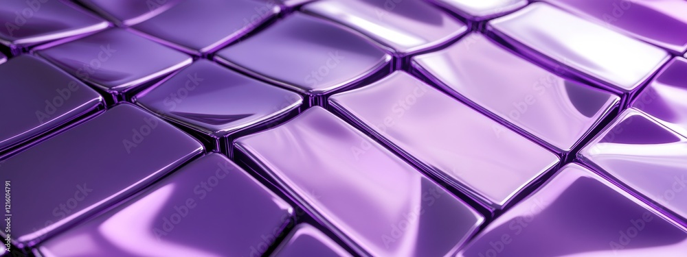Abstract Purple Metallic Tiles Glossy Reflective Geometric Background Texture Abstract Purple Metallic Tiles Glossy Reflective Geometric Background Texture
