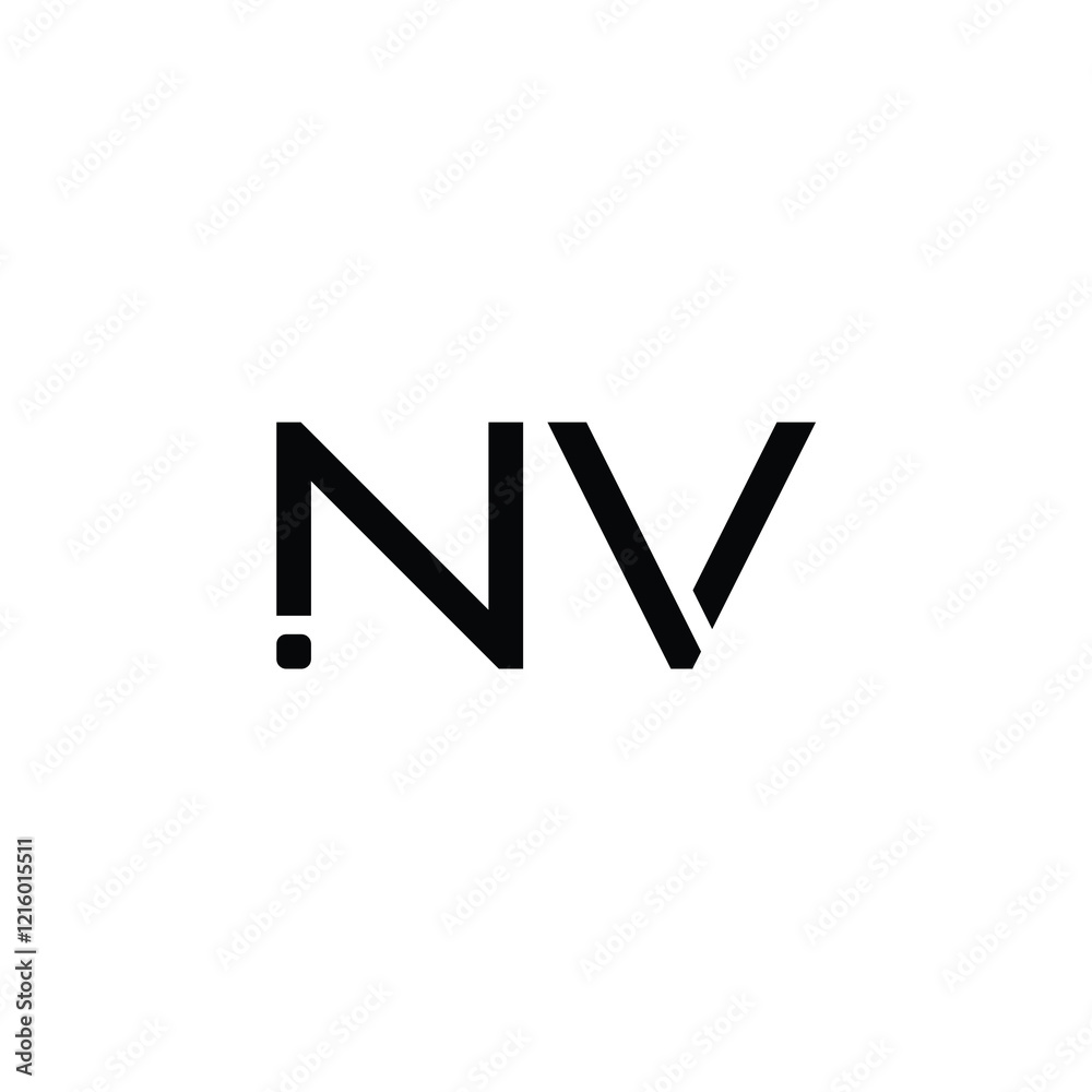 NV monogram logo design letter text name symbol monochrome logotype alphabet character simple logo NV monogram logo design letter text name symbol monochrome logotype alphabet character simple logo