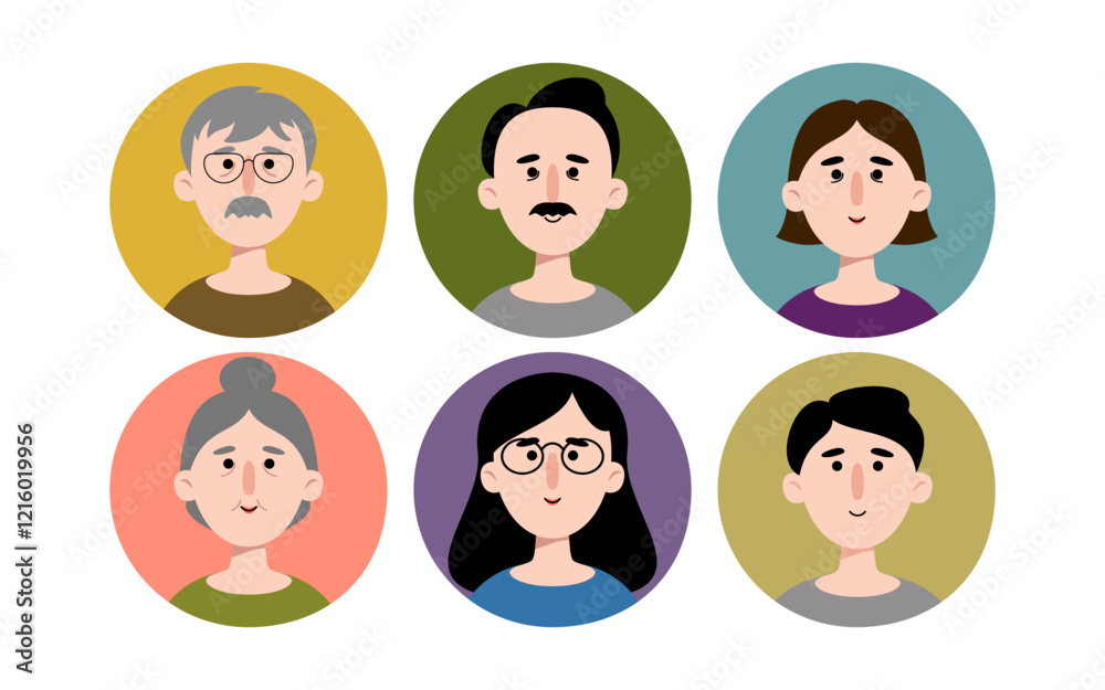 Illustration vector graphic of Happy Family set. Suitable for avatar, social media, sticker, etc
Illustration vector graphic of Happy Family set. Suitable for avatar, social media, sticker, etc