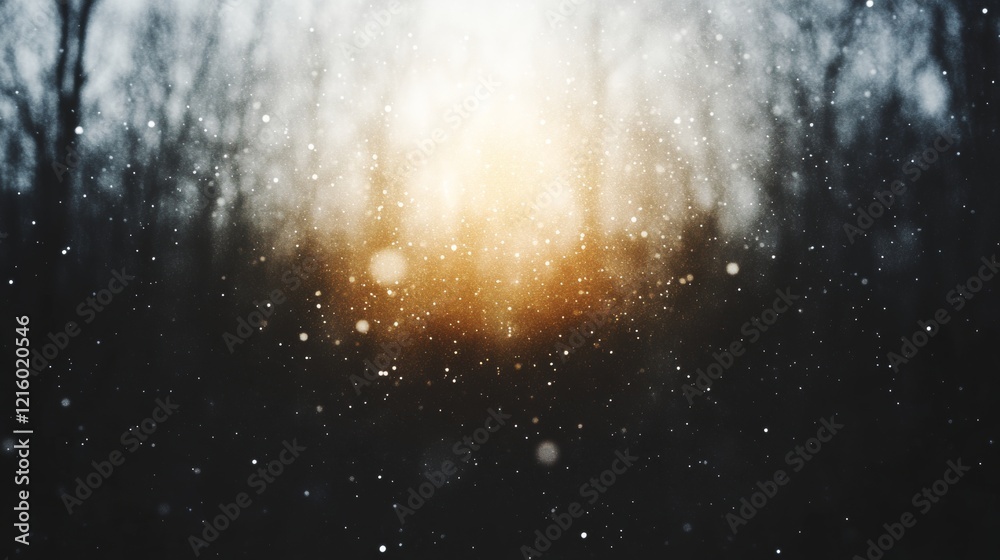 Obraz premium Winter Wonderland Sunlit Snowfall in a Forest