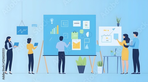 A diverse group of professionals engaged in a brainstorming workshop contributing their insights and ideas to drive business growth and achieve success