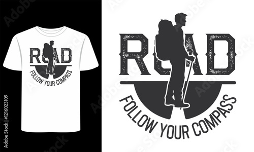 T-Shirt Designs of Adventure, Minimalism, and Lifestyle Themes for Graphic resources 