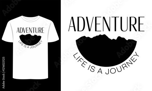 T-Shirt Designs of Adventure, Minimalism, and Lifestyle Themes for Graphic resources 
