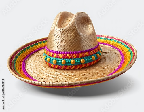 Vibrant Mexican Sombrero: A Colorful Fiesta Hat photo