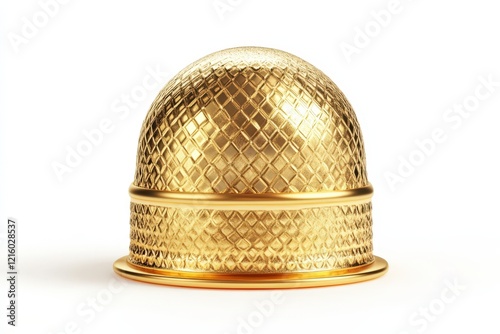 Golden ornate thimble design a decorative object photo