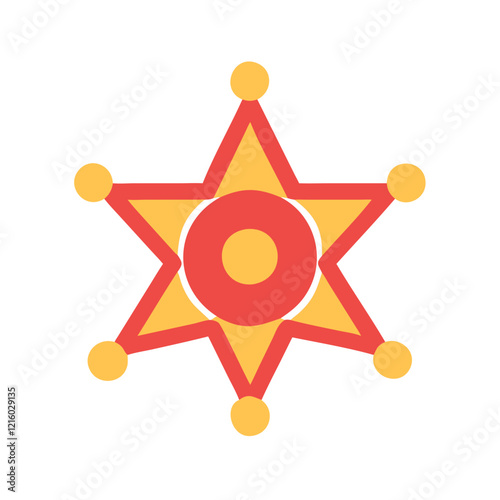 sheriff star icon design
