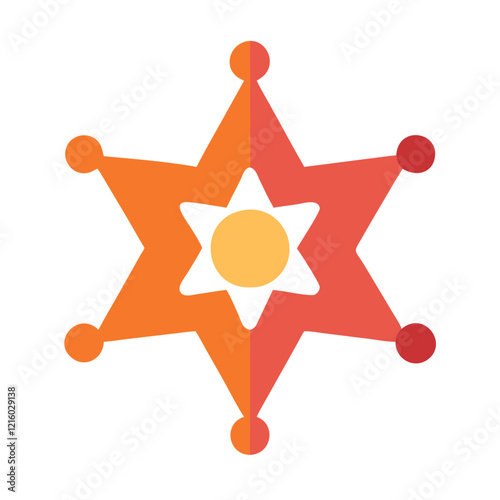 sheriff star icon design