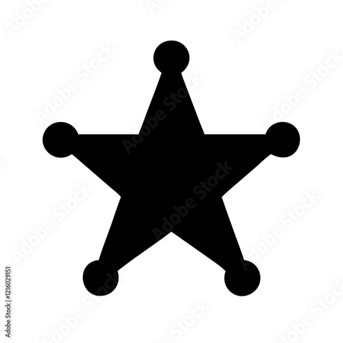 sheriff star icon design