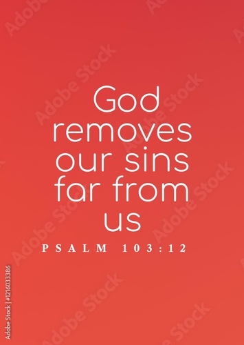 Bild auf Leinwand Bible  Verses    God removes our sins far from us  Psalm 103:12