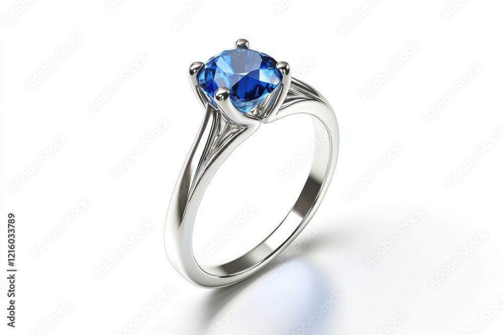 Elegant Silver Ring Featuring a Vivid Blue Gemstone Elegant Silver Ring Featuring a Vivid Blue Gemstone