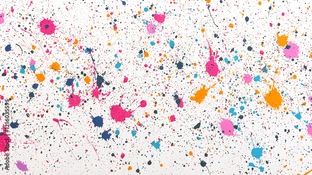 Obraz premium Colorful Splatter Paint Background Texture: Vibrant Abstract Art Design