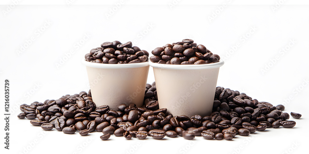 A close-up view of coffee beans in a neat pile, perfectly arranged to highlight their rich texture and deep brown tones, ideal for coffee advertisements or ingredient concepts. A close-up view of coffee beans in a neat pile, perfectly arranged to highlight their rich texture and deep brown tones, ideal for coffee advertisements or ingredient concepts.