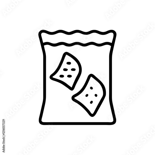 snack chips icon design