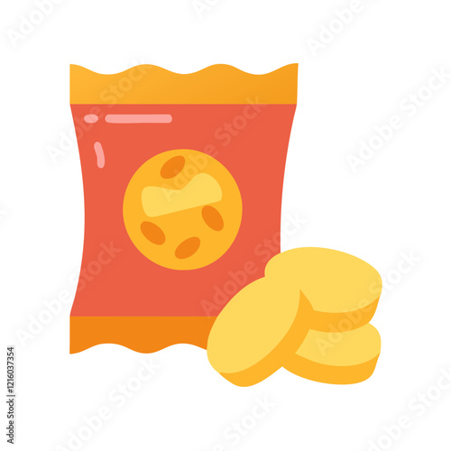 snack chips icon design