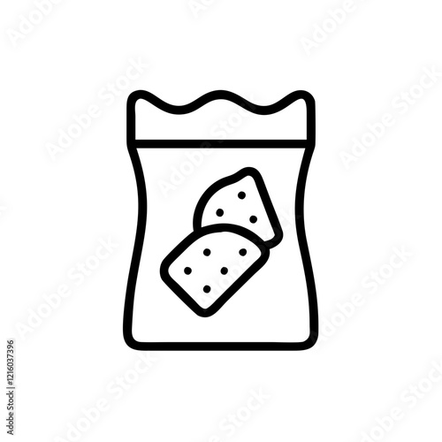 snack chips icon design