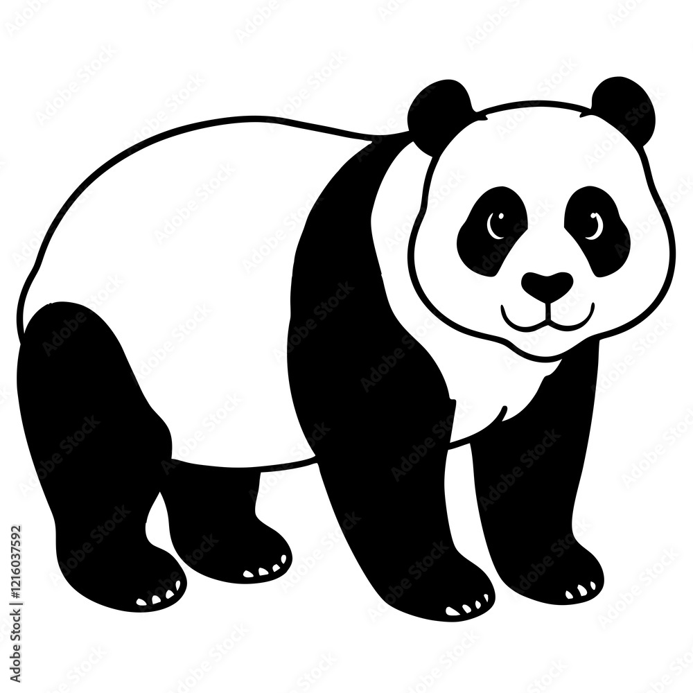 Naklejka premium panda bear vector