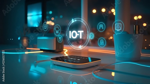 IOT Internet of things Digital transformation Modern Technology concept on virtual screen.