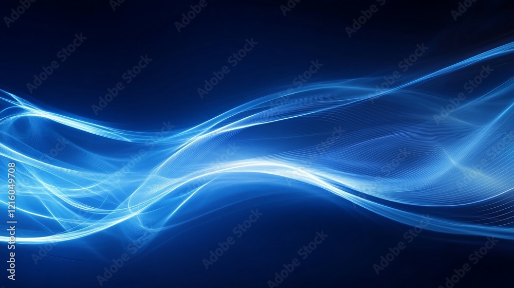 Abstract blue wave energy flow background. Abstract blue wave energy flow background.