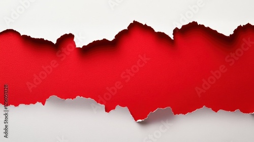 Torn Paper Red Reveal Abstract Background