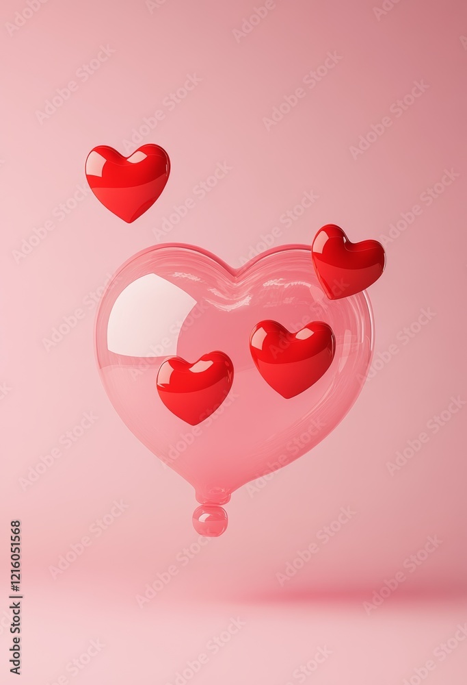 Red hearts pattern on white and red backgrounds celebrating love and romance Red hearts pattern on white and red backgrounds celebrating love and romance