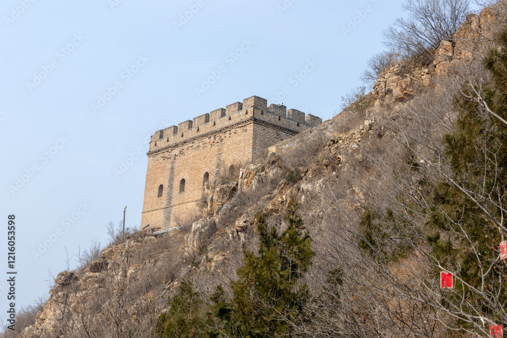 Fototapeta premium Watch tower of Simatai Great Wall in Beijing, China