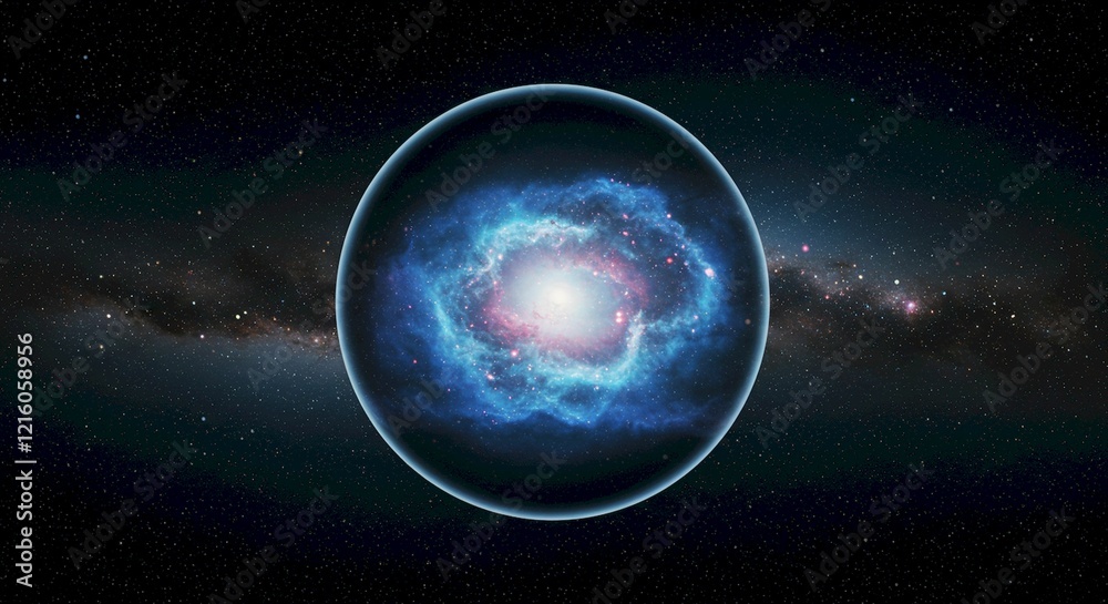 Fototapeta premium Cosmic Nebula within Celestial Sphere Space Exploration Galaxy Stars Universe