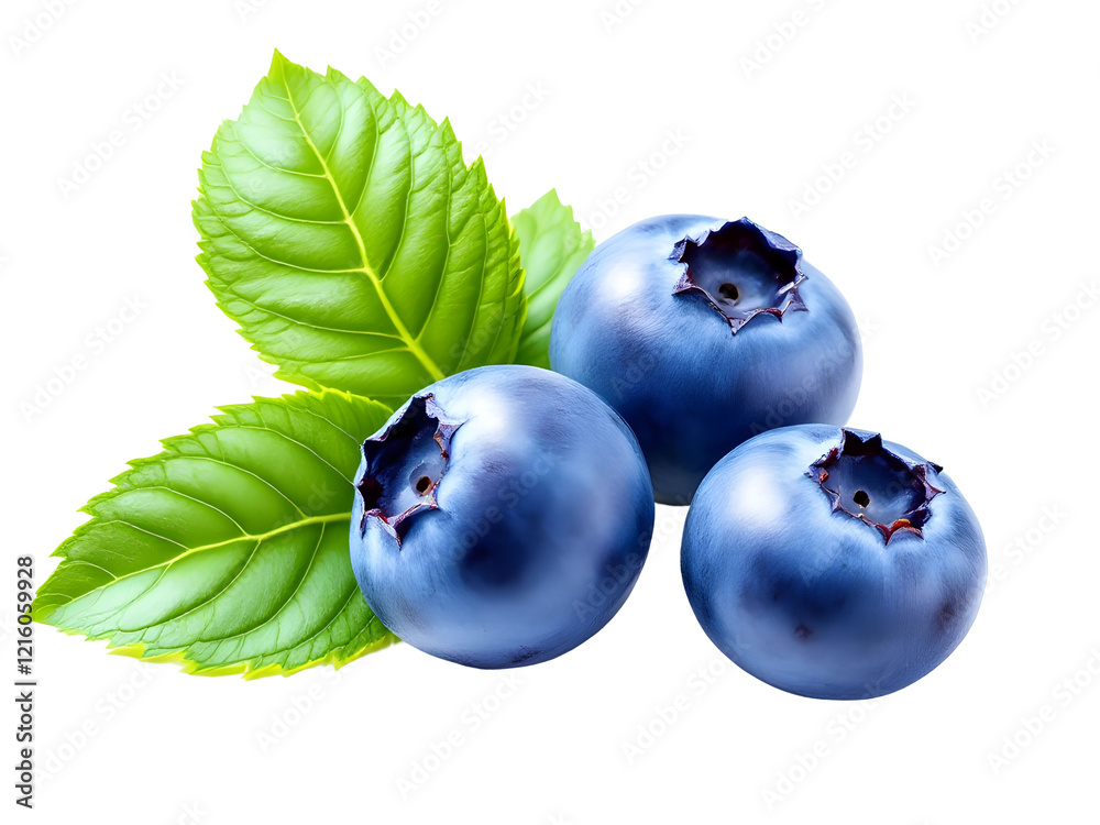 Blueberry isolated on a transparent background, Cut out Blueberry isolated on a transparent background, Cut out