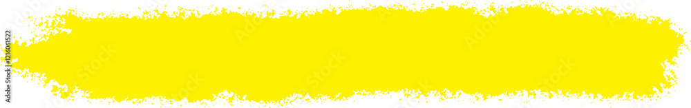 Yellow paint brush strokes line with a grunge texture, isolated on a transparent PNG background. Yellow paint brush strokes line with a grunge texture, isolated on a transparent PNG background.