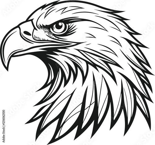 eagle head mascot isolated on white background