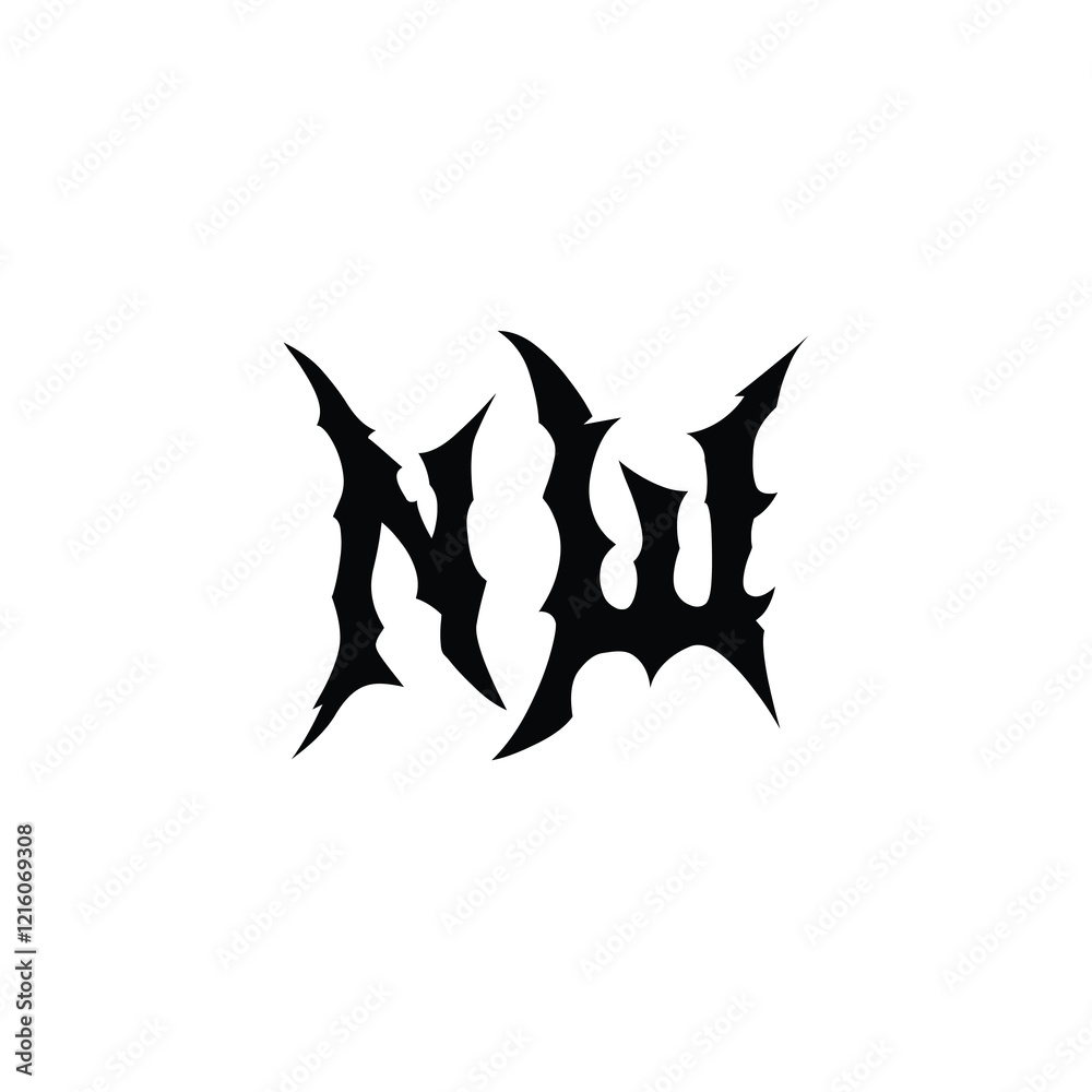 NW monogram logo design letter text name symbol monochrome logotype alphabet character simple logo NW monogram logo design letter text name symbol monochrome logotype alphabet character simple logo