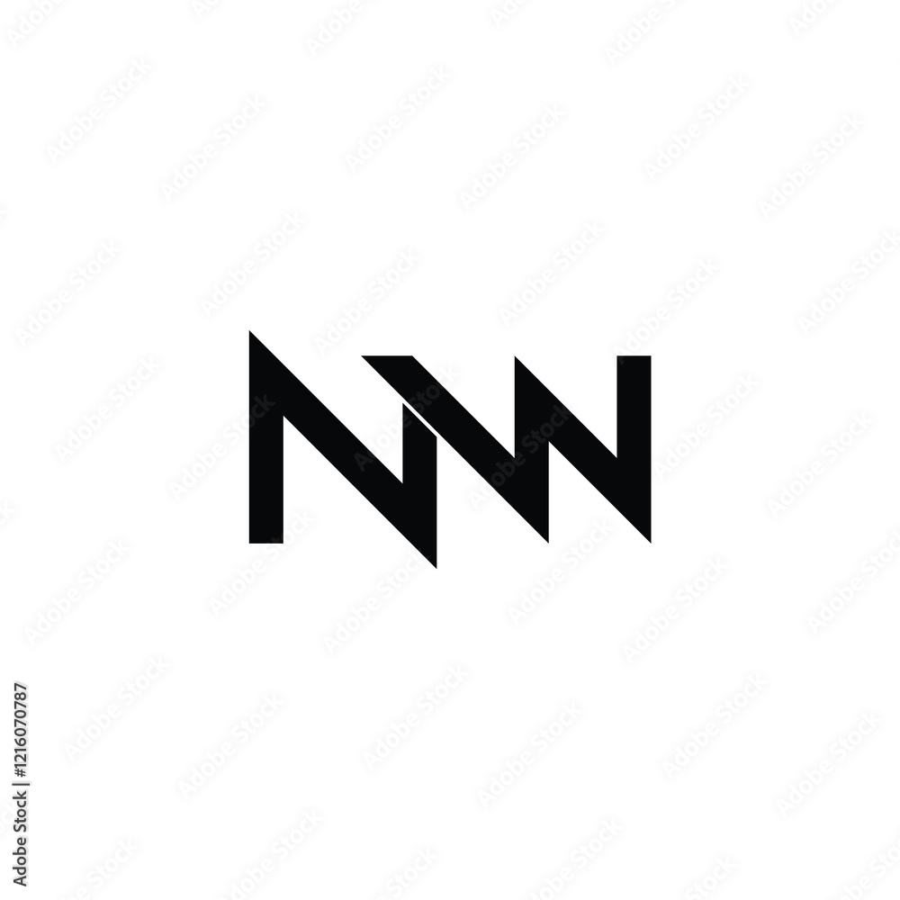 NW monogram logo design letter text name symbol monochrome logotype alphabet character simple logo NW monogram logo design letter text name symbol monochrome logotype alphabet character simple logo