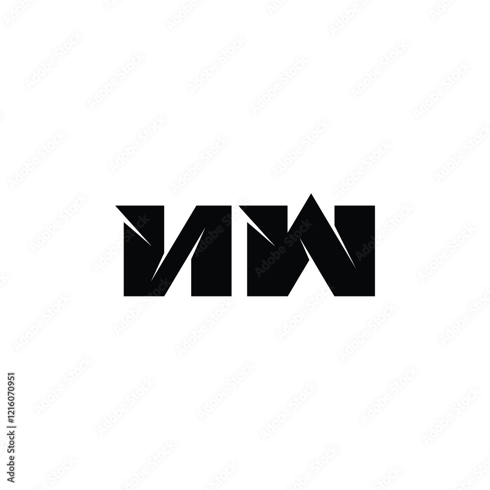 NW monogram logo design letter text name symbol monochrome logotype alphabet character simple logo NW monogram logo design letter text name symbol monochrome logotype alphabet character simple logo